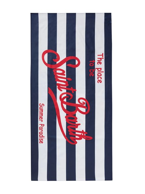 Telo mare Aidan in microfibra a righe Blu Bianco Mc2 Saint Barth | AID000100717L